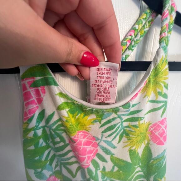 Tommy Bahama Palm Tree Dress tropical summer Dress size 6 preppy pineapple print - Picture 5 of 7